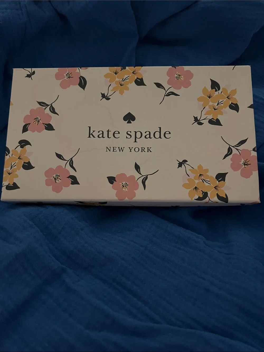 kate spade floral box - cream, pink & yellow design